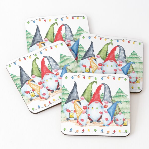 Item preview, Cute Christmas Festive Gnomes with Christmas Lights designed and sold by Exuberance4you.