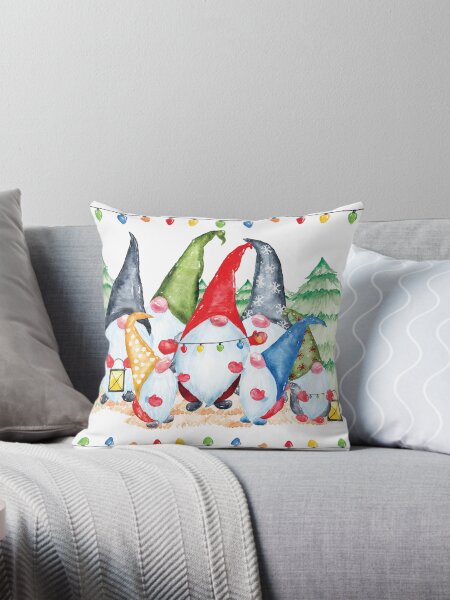 Item preview, Cute Christmas Festive Gnomes with Christmas Lights designed and sold by Exuberance4you.