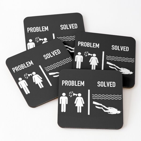Item preview, Problem is Solved Marriage Divorce Divorcee Love Diving Dive designed and sold by JukeLox.