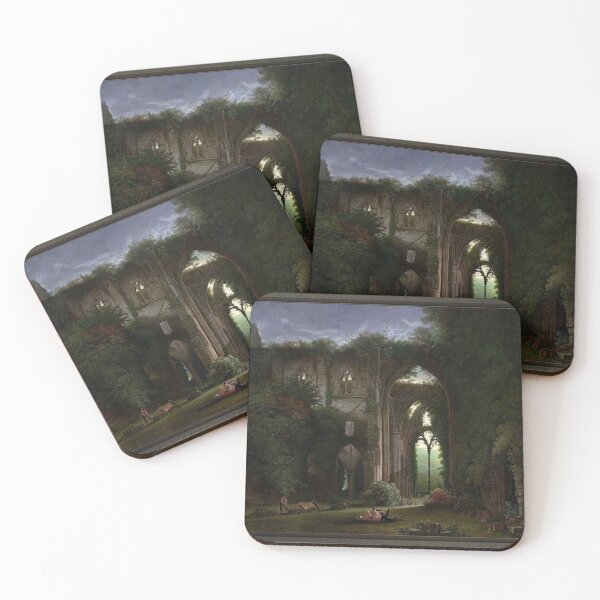 Item preview, Sketching the Ruins of Tintern Abbey by Samuel Colman Remastered Xzendor7 Old Masters Reproductions designed and sold by Xzendor7 Digital Art Creations.