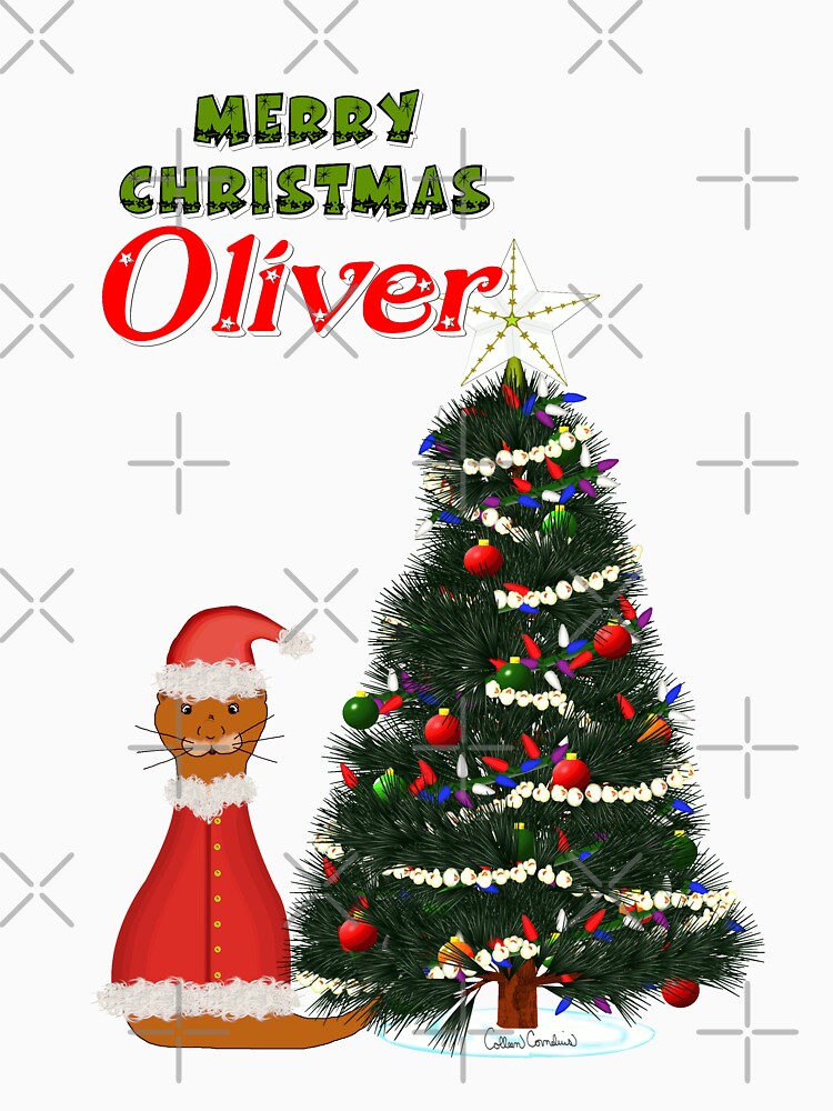Oliver Dressed as Santa by His Christmas Tree by ButterflysAttic
