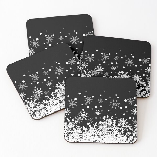 Item preview, Snow Black Background designed and sold by Sharon Schwalbe.