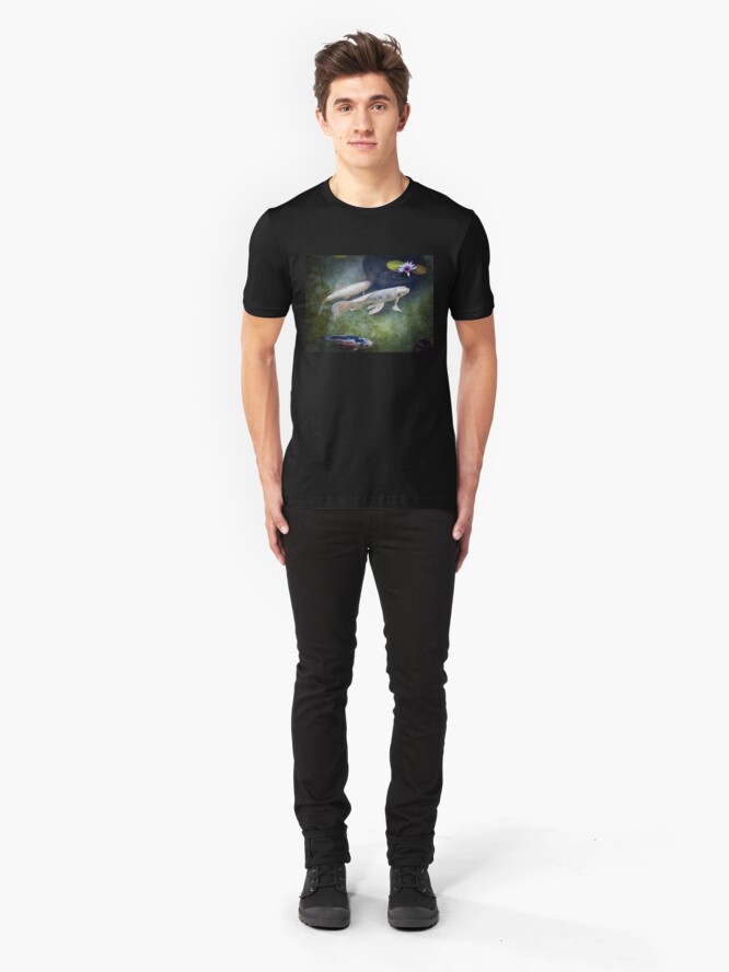 Alternate view of At The Koi Pond... Slim Fit T-Shirt