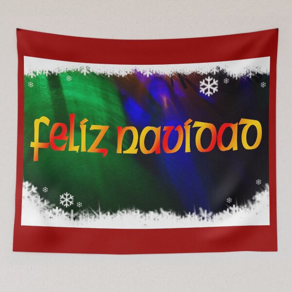 Aperçu de l'œuvre Joyeux Noël et Feliz Navidad ! créée et vendue par Frankie Doodles!.
