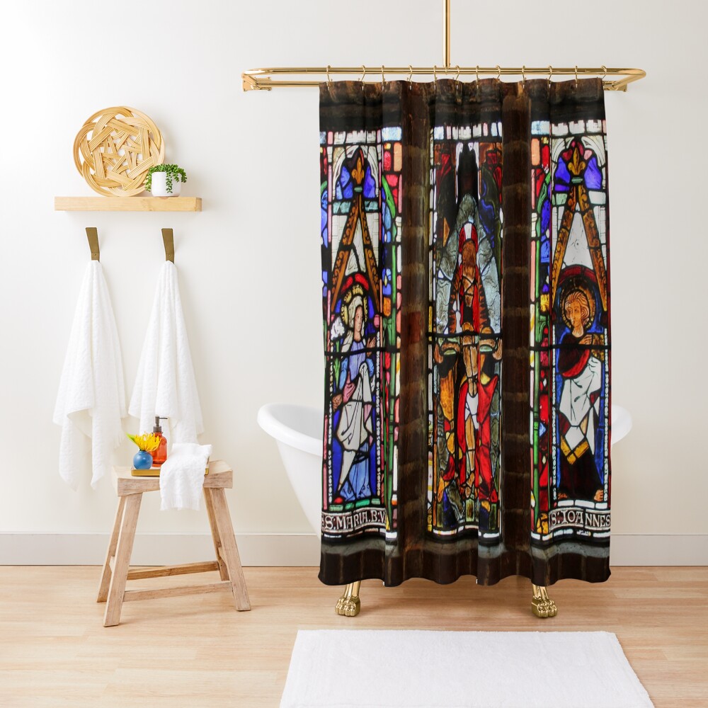 "Stained Glass Window at Hever Castle" Shower Curtain for Sale by ViczS