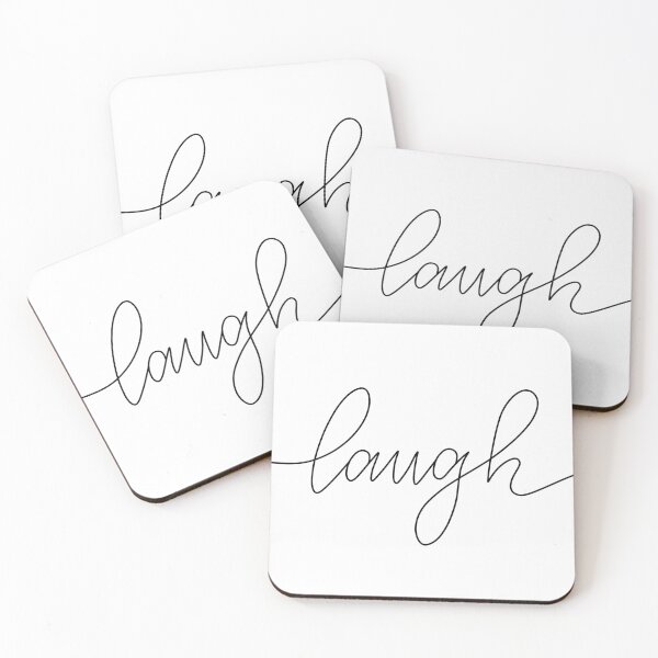 Item preview, Laugh - minimalist lettering designed and sold by Kate Holloman Art.
