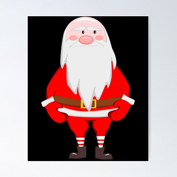 Item preview, Sad Santa without Hat - Cute Christmas Santa Claus Gift designed and sold by r-silver.