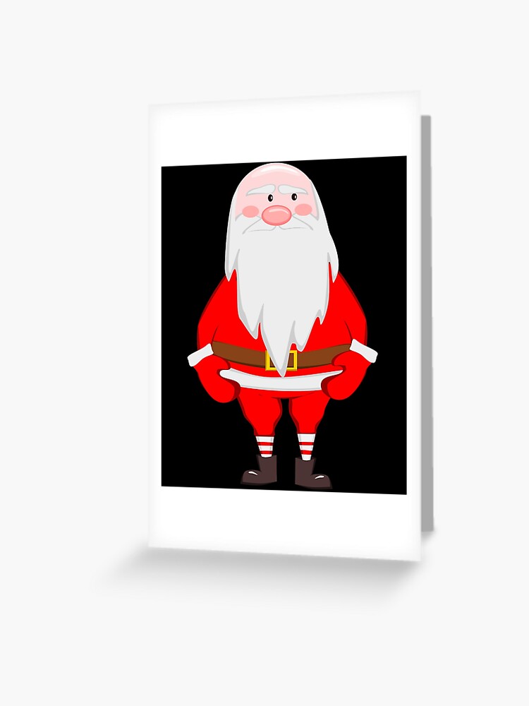 Cerf au chapeau du père Noël | Carte de vœux