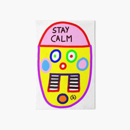 Stay calm (clown face) Art Board Print