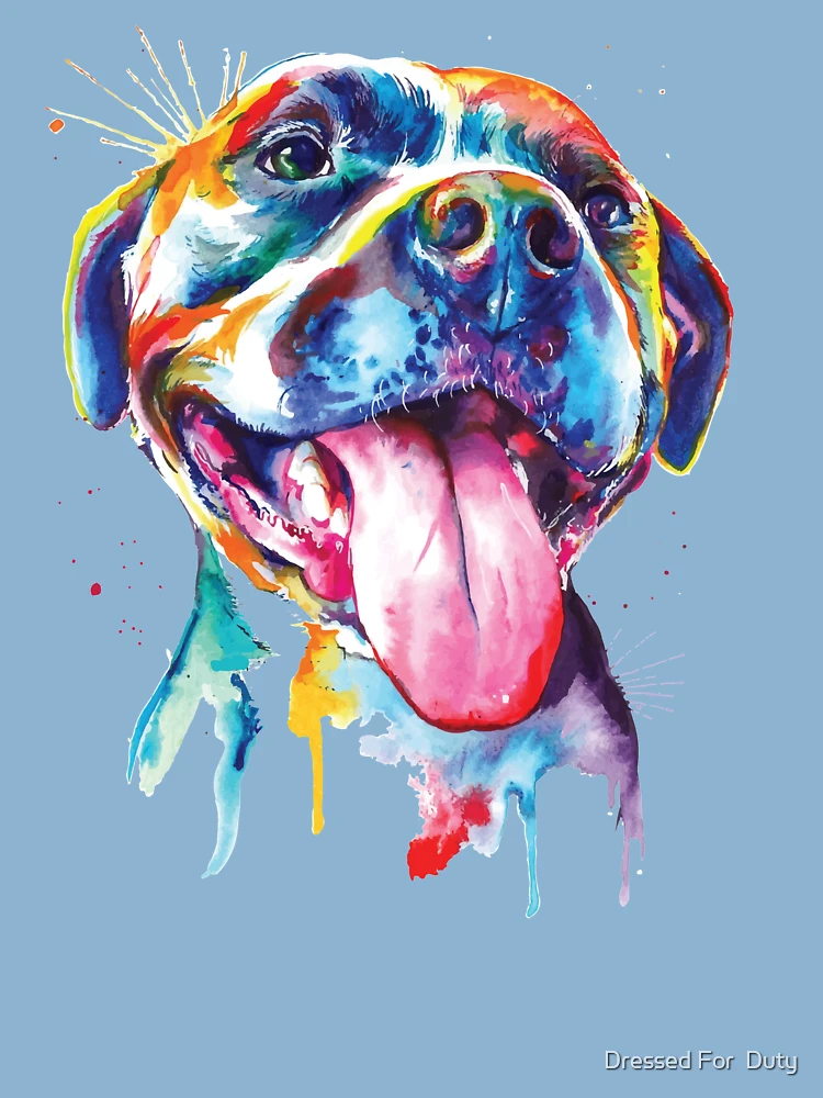 Colorful Pit Bull Art Jigsaw Puzzle