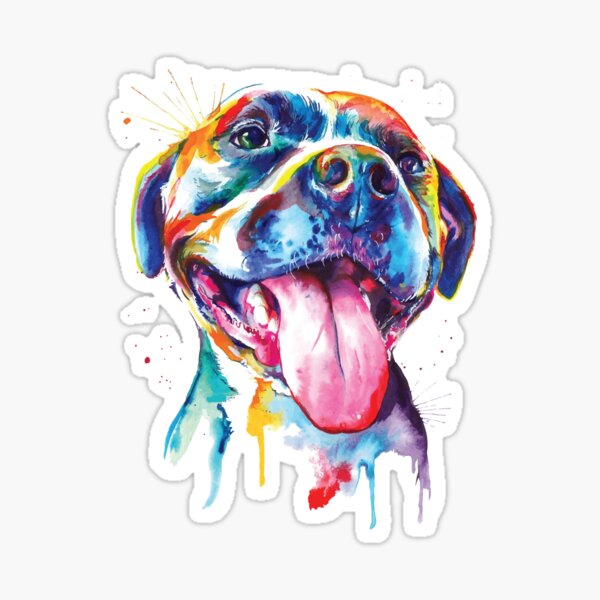 Item preview, Pitbull Artistic Colorful Dog Breed Pit Bull Splash Art Animal Gift designed and sold by Dressed For  Duty.