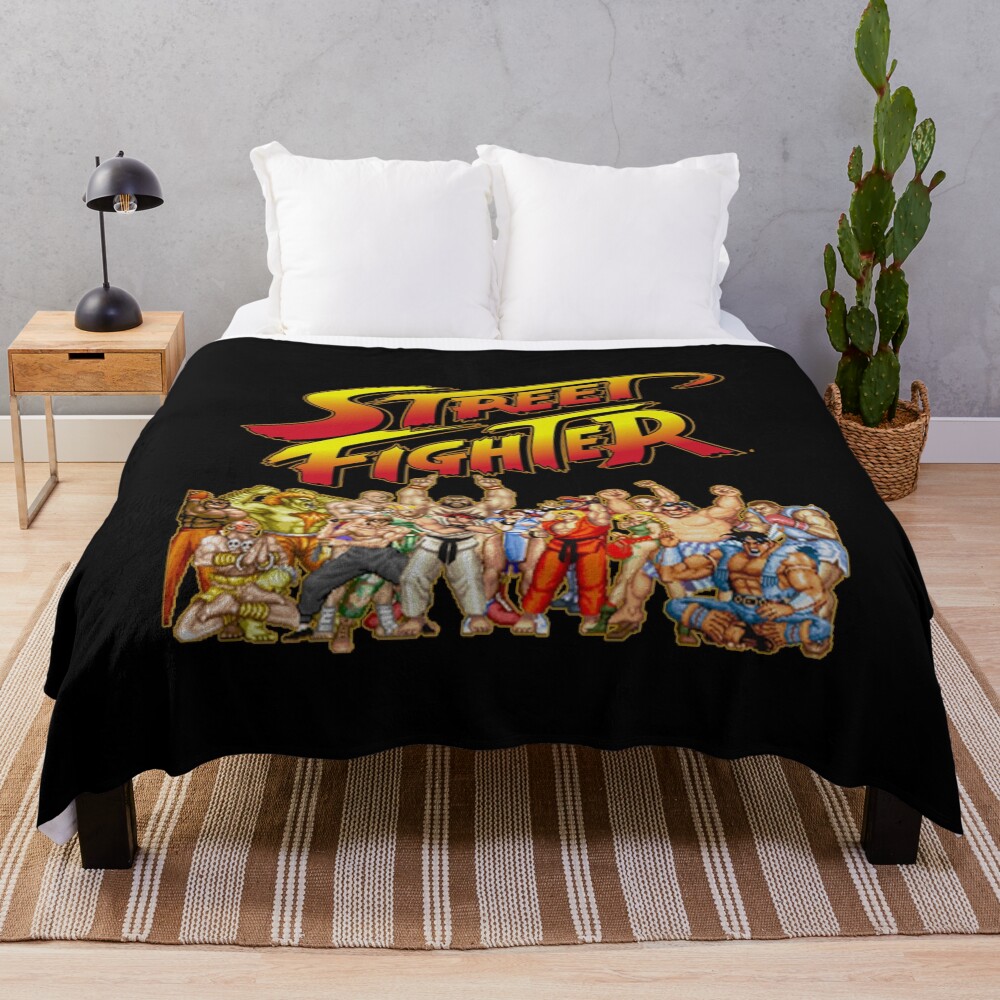 Street Fighter retro game Throw Blanket