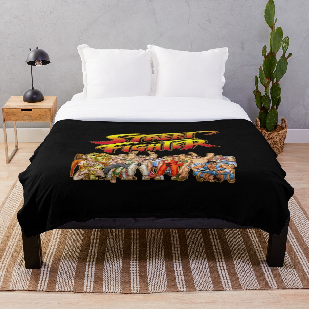 Street Fighter retro game Throw Blanket