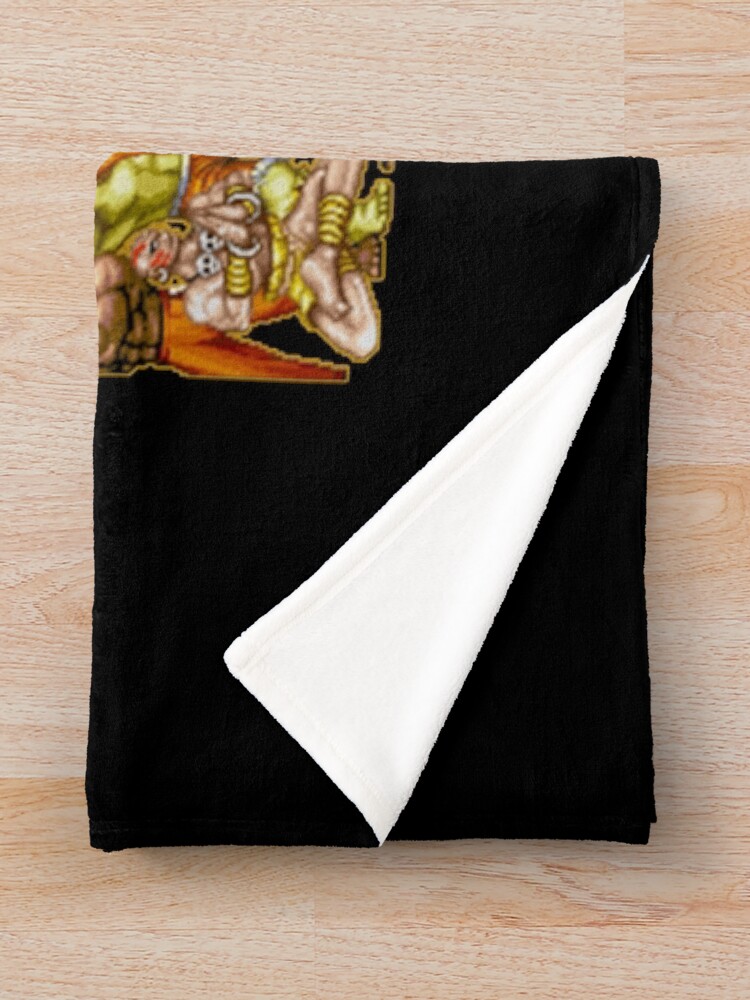 Alternate view of Street Fighter retro game Throw Blanket