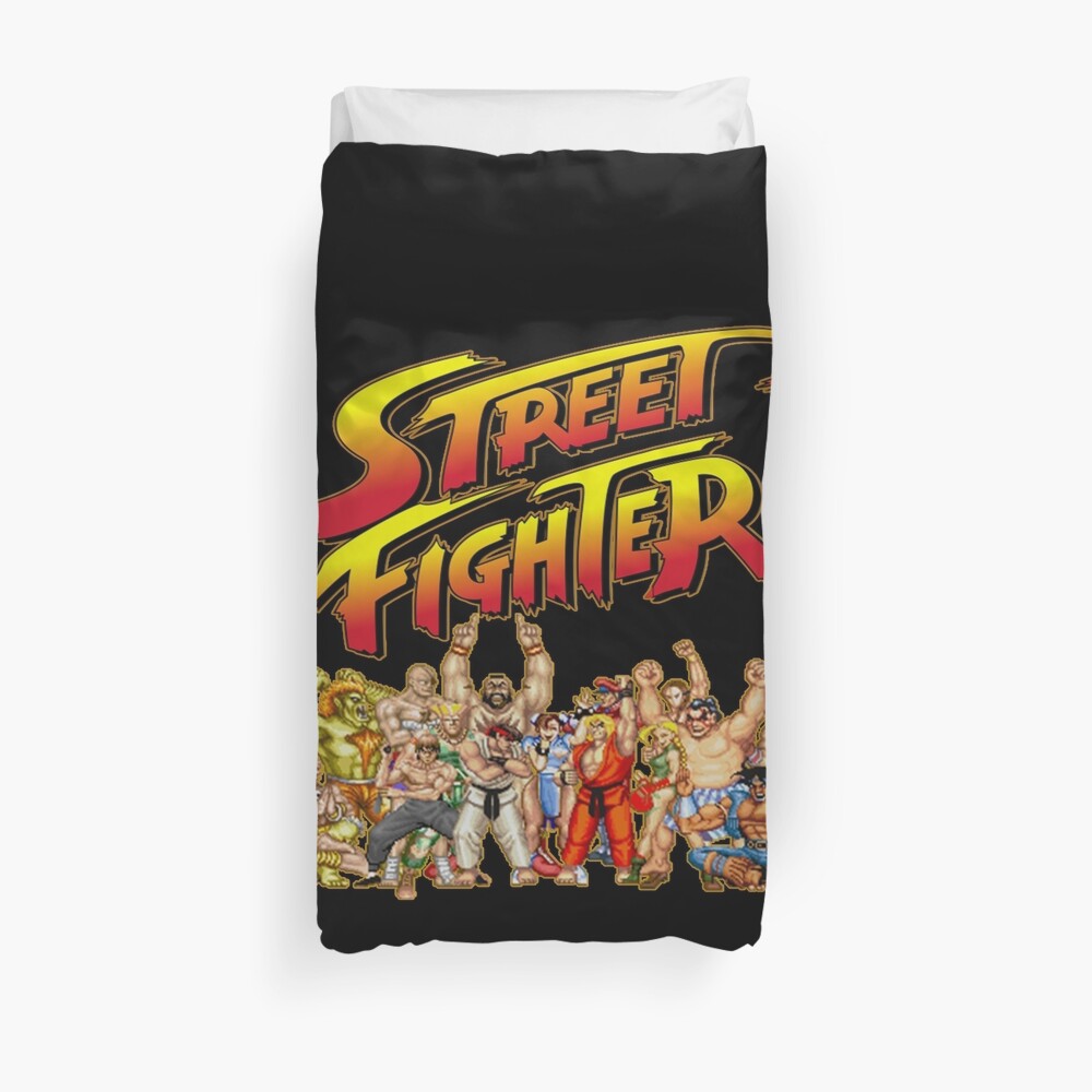 Street Fighter retro game Duvet Cover