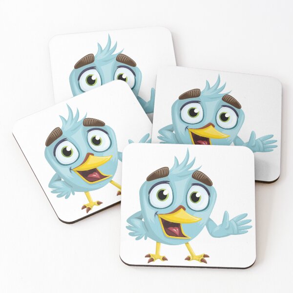Item preview, Cute Funny Blue Bird Cartoon Character designed and sold by livianasgifts.