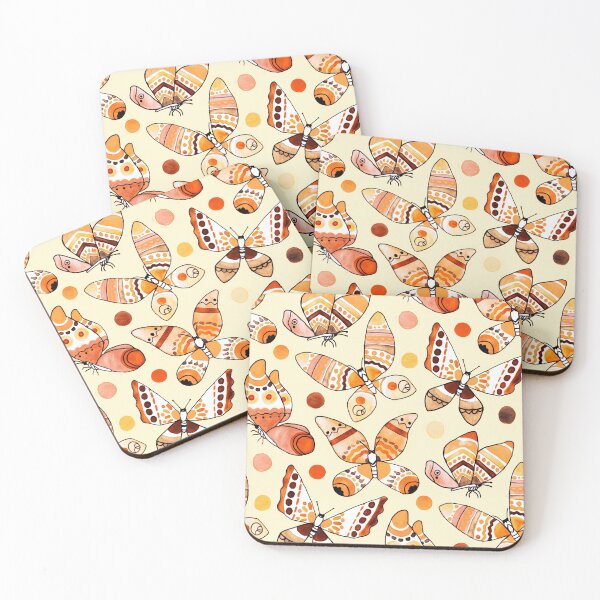 Item preview, Earth Toned Watercolor Butterflies  designed and sold by TigaTiga.