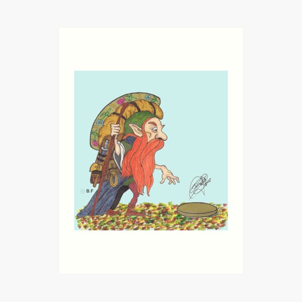 Gold Seeker Leprechaun Art Print