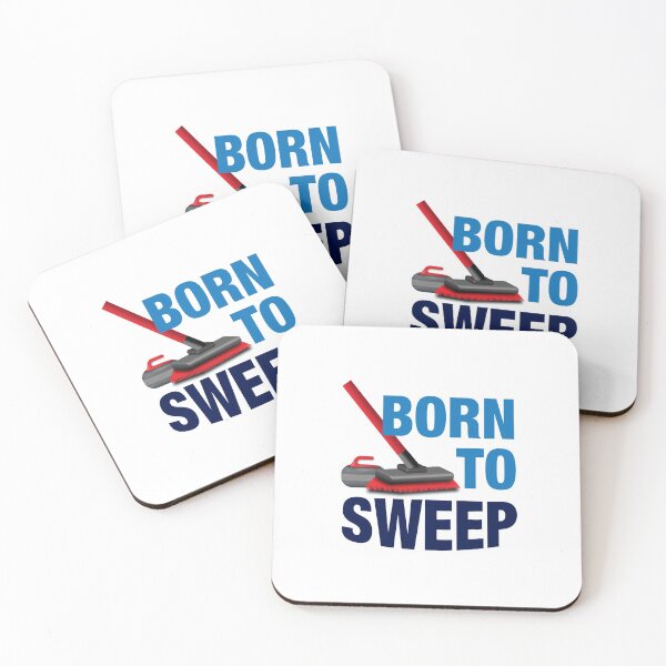Item preview, 'Born To Sweep' (White) designed and sold by The Button Gal.