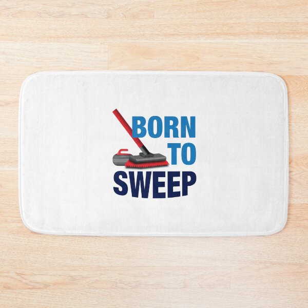 Item preview, 'Born To Sweep' (White) designed and sold by The Button Gal.