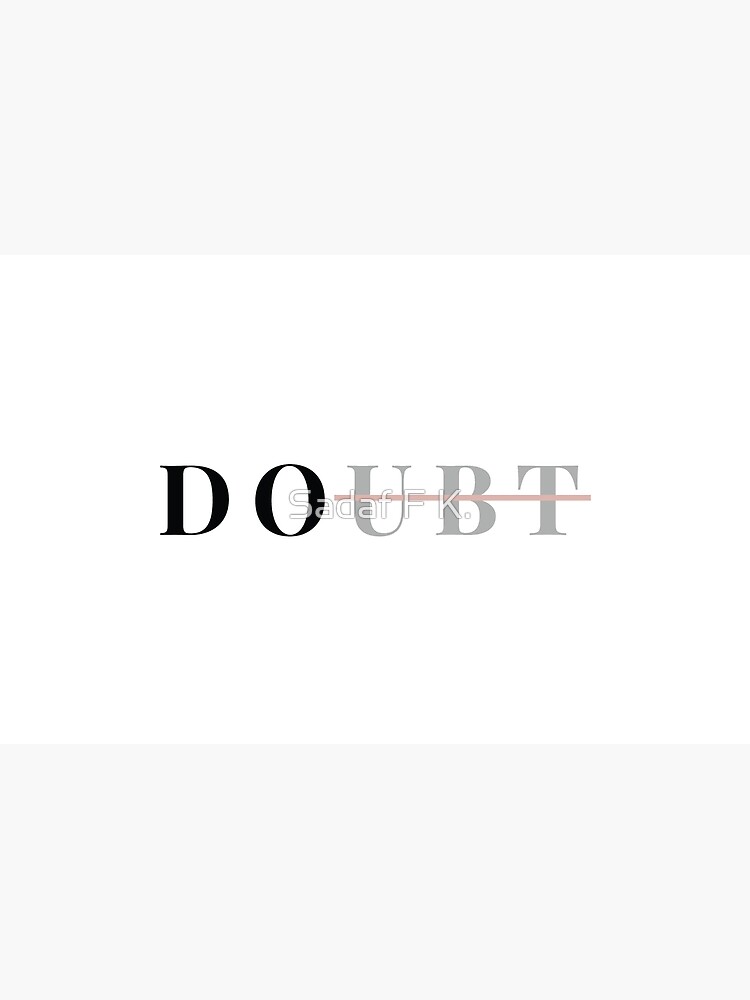 Thumbnail 2 of 2, Laptop Sleeve, DOUBT / Do it - Motivational words designed and sold by sadaffk.