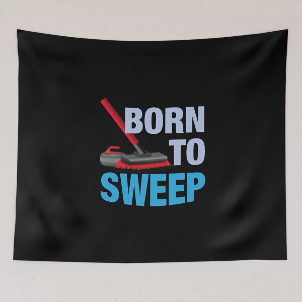 Item preview, 'Born To Sweep' (Black) designed and sold by The Button Gal.