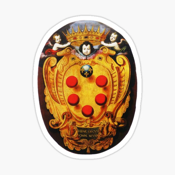 The Medici coat of arms on a silk velvet Sticker
