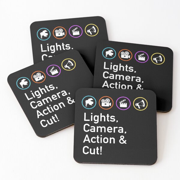 Item preview, Lights Camera Action & Cut Funny Film TV Crew Director designed and sold by JukeLox.