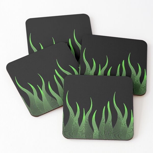 Item preview, pattern valance crest punk rock green grass fire flame designed and sold by Marcos Sevilla Martin.