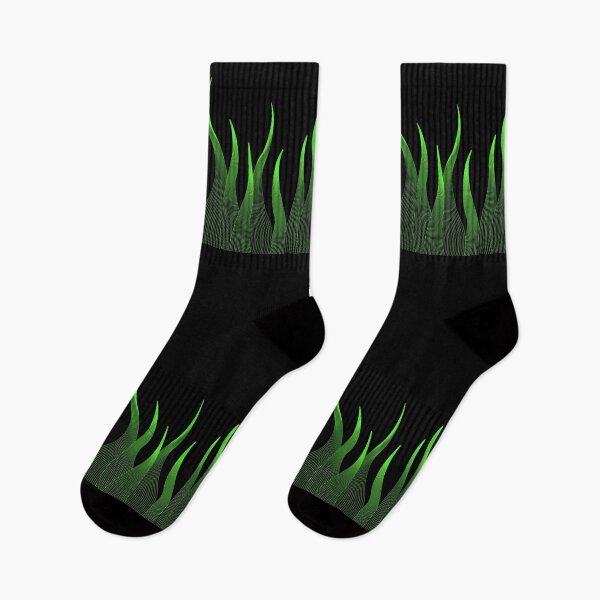 Item preview, pattern valance crest punk rock green grass fire flame designed and sold by Marcos Sevilla Martin.