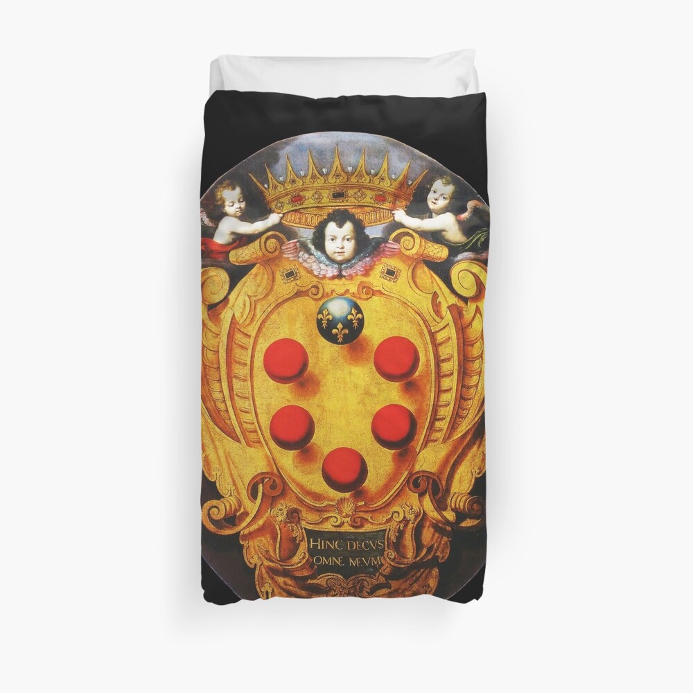 The Medici coat of arms on a silk velvet Duvet Cover