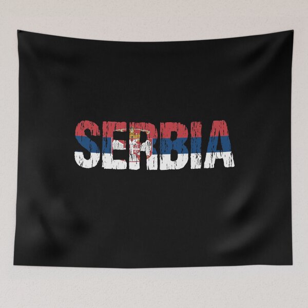 Artikelvorschau, Serbien Srbija Flagge beunruhigt entworfen und verkauft von Nirvanibex.