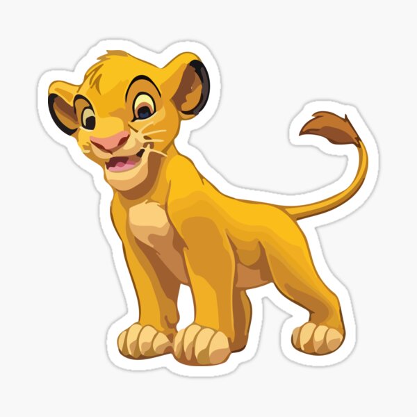 Simba Lion King Lion Baby Lion Sticker By Sachpatch1 Redbubble