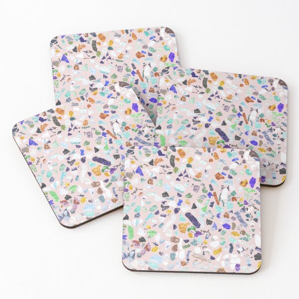 Item preview, Colorful Shiny Terrazzo Pink Design designed and sold by NdesignTrend.