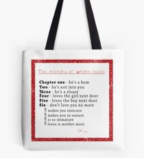 History of wrong guys Tote Bag