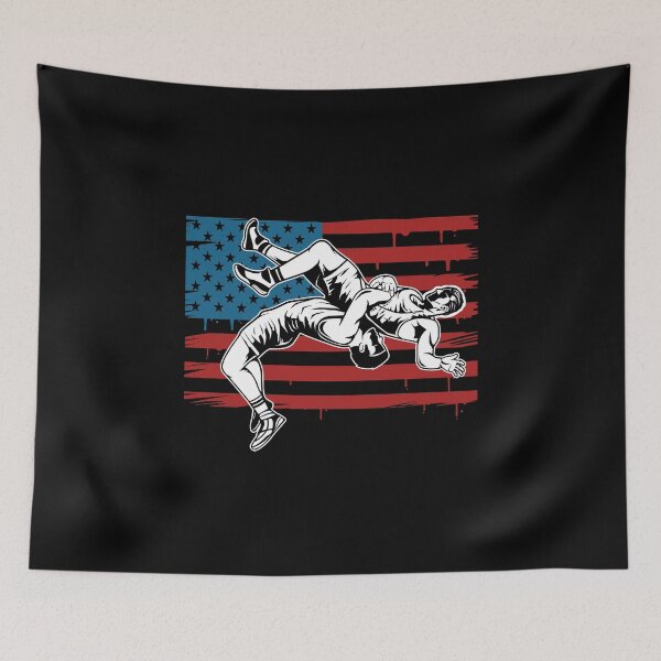 Item preview, Wrestling American Flag  designed and sold by kudostees.