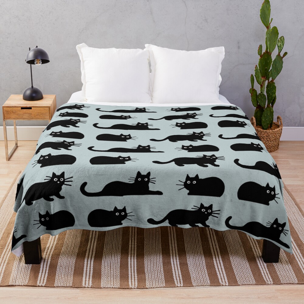 Black Cat Throw Blanket