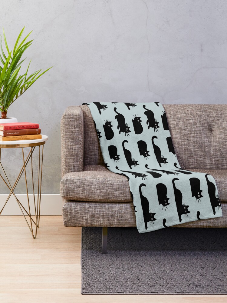 Alternate view of Black Cat Throw Blanket