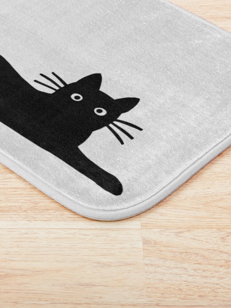 Black Cat Bath Mat for Sale by Jenn Inashvili