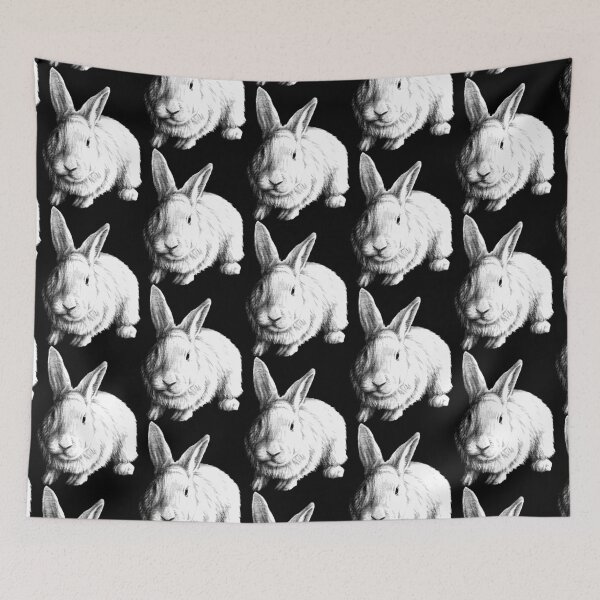 Item preview, Rabbit Animal Portrait (dark background) designed and sold by MMMSdesigns.