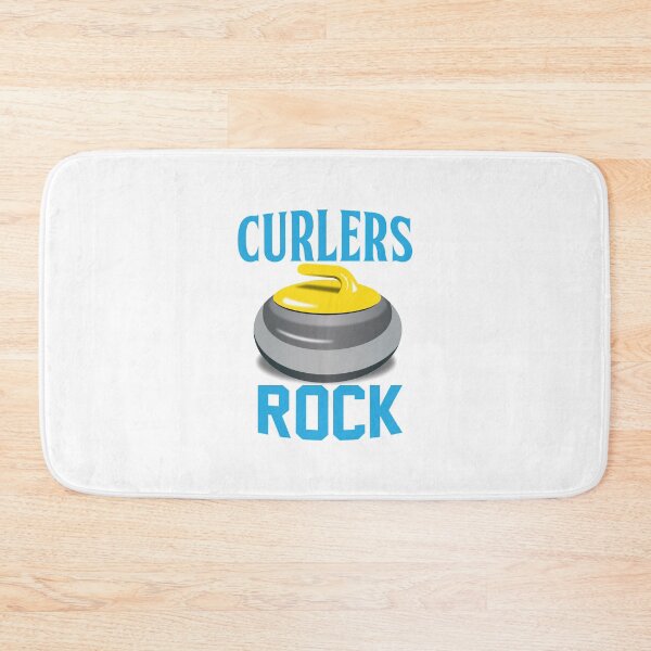 Item preview, 'Curlers Rock' (White) designed and sold by The Button Gal.