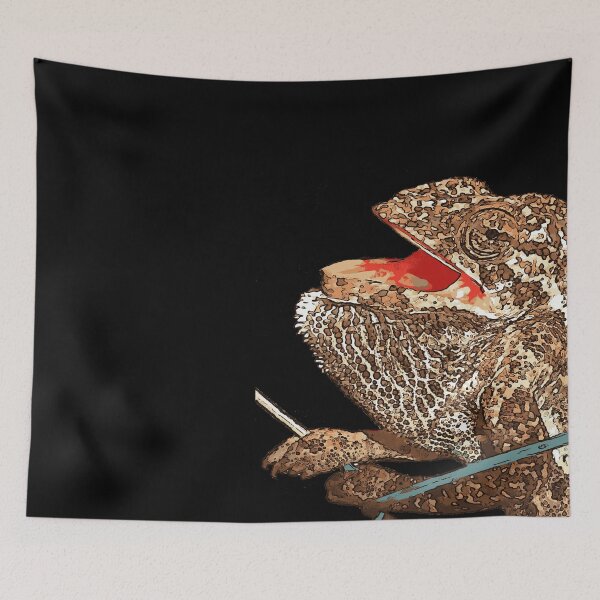 Item preview, Cartoon Style Chameleon With Open Mouth designed and sold by taiche.
