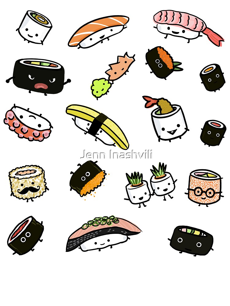 Disover Cute Sushi Characters Pattern Onesie