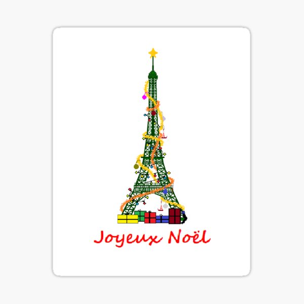 Item preview, Christmas Card The Eiffel Tower in French Fir designed and sold by dessine-moi.