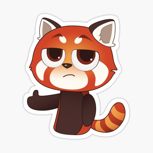 Thumbs Up Red Panda Sticker