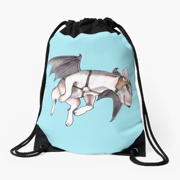 Bull Terrier If Pigs Could Fly Drawstring Bag