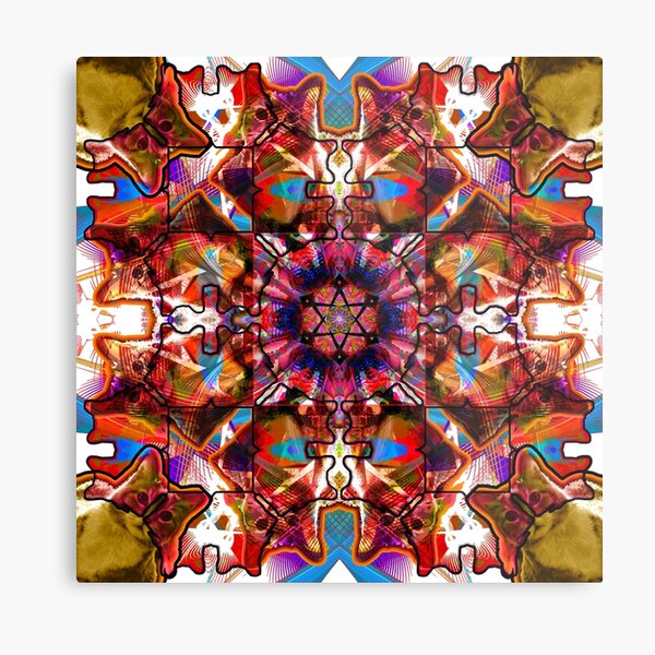 Cats Good Vibes Six Metal Print
