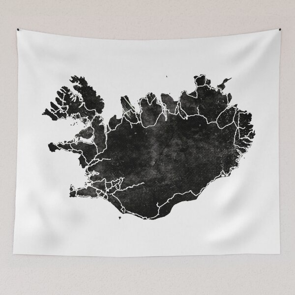 Item preview, BLACK ICELAND MAP 2 by Monika Strigel designed and sold by SunlightStudios.