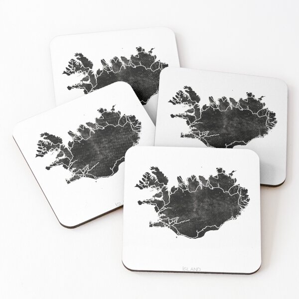 Item preview, BLACK ICELAND MAP 1 by Monika Strigel designed and sold by SunlightStudios.