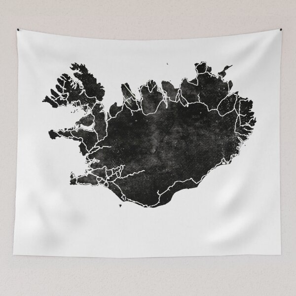 Item preview, BLACK ICELAND MAP 1 by Monika Strigel designed and sold by SunlightStudios.